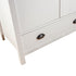 Maison Madeleine -  3Door Wardrobe Hill Range White 127x50x170 cm Solid Pine Wood